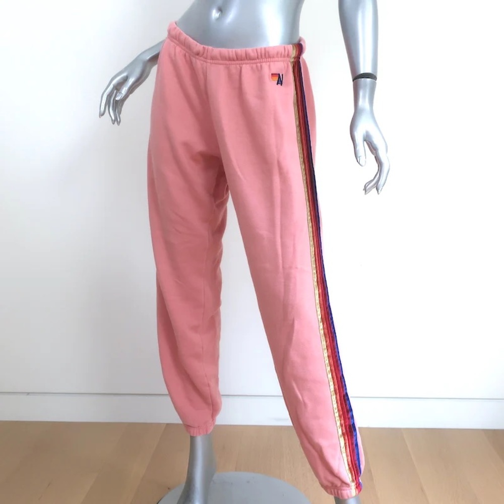 Aviator Nation Classic Velvet Stripe Sweatpants size x-small
